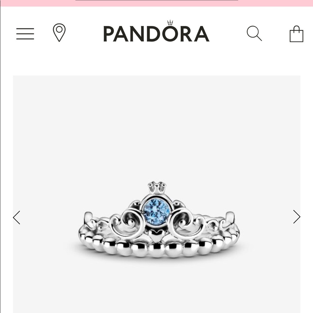 Pandora Cinderella blue ring